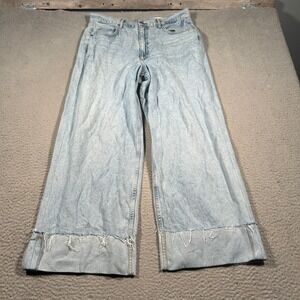 Rag & Bone Jeans Women 33 (34x27) The Sofie High-rise Ultra Wide‎ Crop Cuffed
